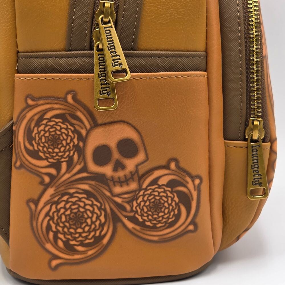 Loungefly Disney Pixar Coco Floral Miguel Tonal Mini Backpack New - Picture 9 of 11